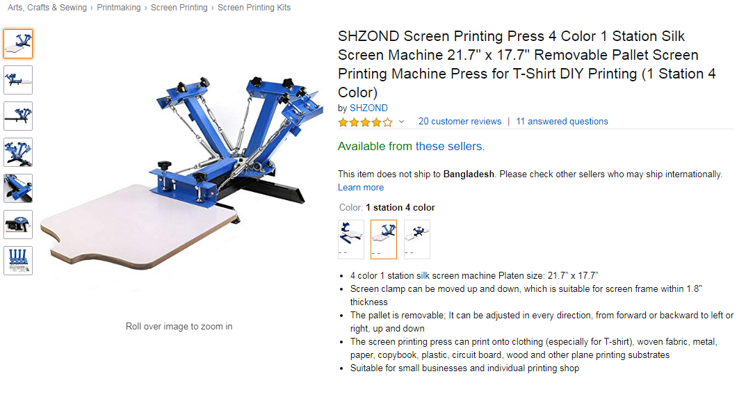 affordable screen printing machine